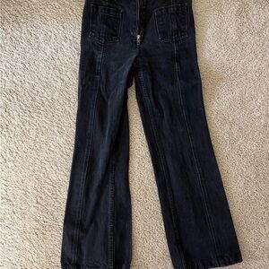 Reformation Women's High Rise Black Jeans